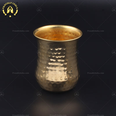 Brass Belly Glass Tumblers