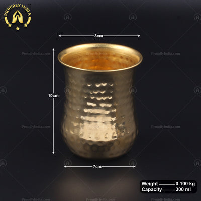 Brass Belly Glass Tumblers