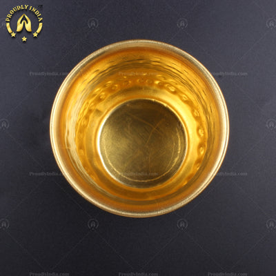 Brass Belly Glass Tumblers