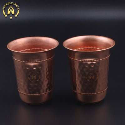 Set Of 2 Copper Drinking Glasses