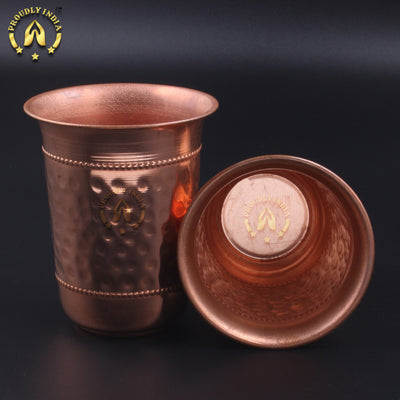 Set Of 2 Copper Drinking Glasses
