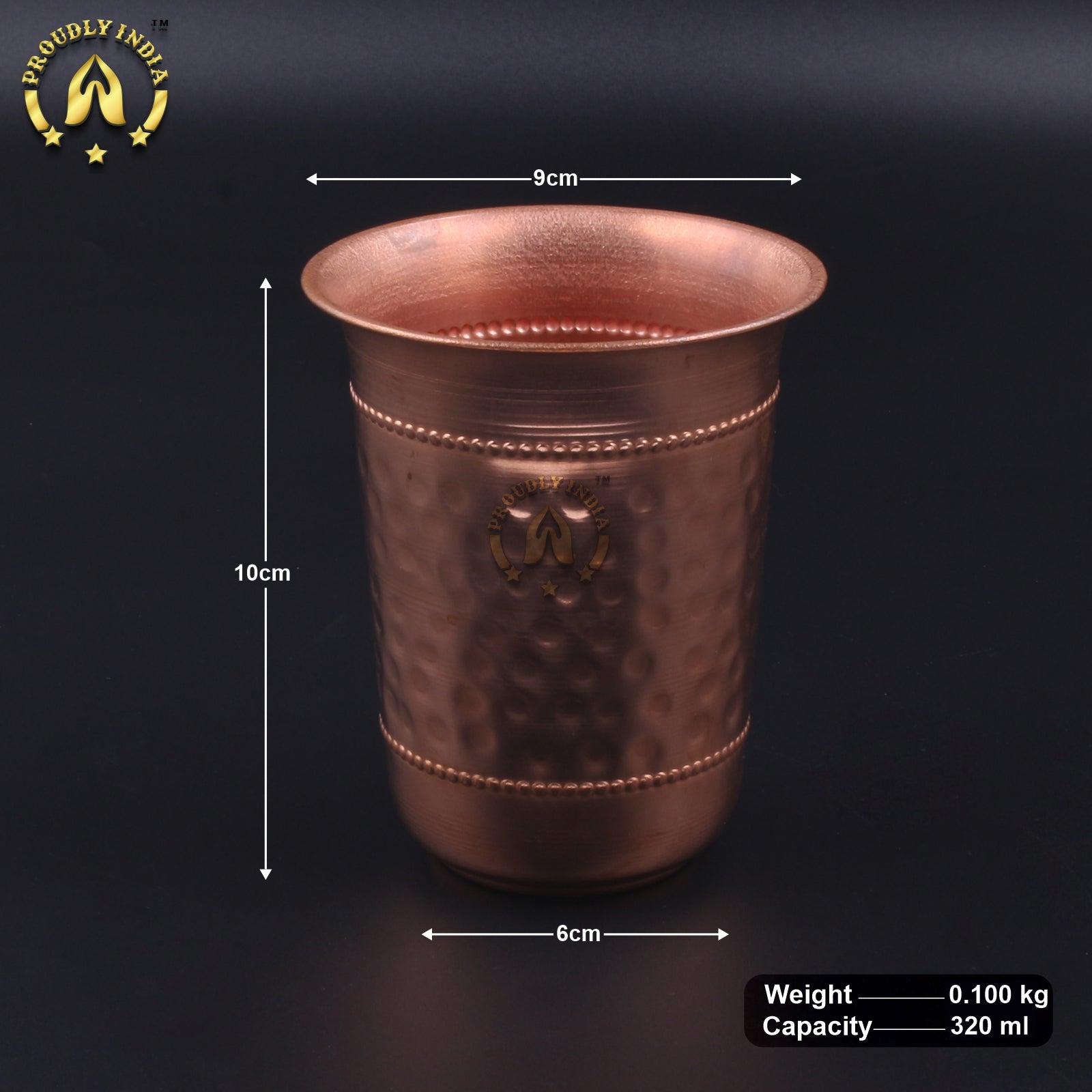 Set Of 2 Copper Drinking Glasses