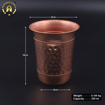 Set Of 2 Copper Drinking Glasses