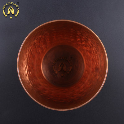 Set of 2 Copper Embossed Glass 420 ml
