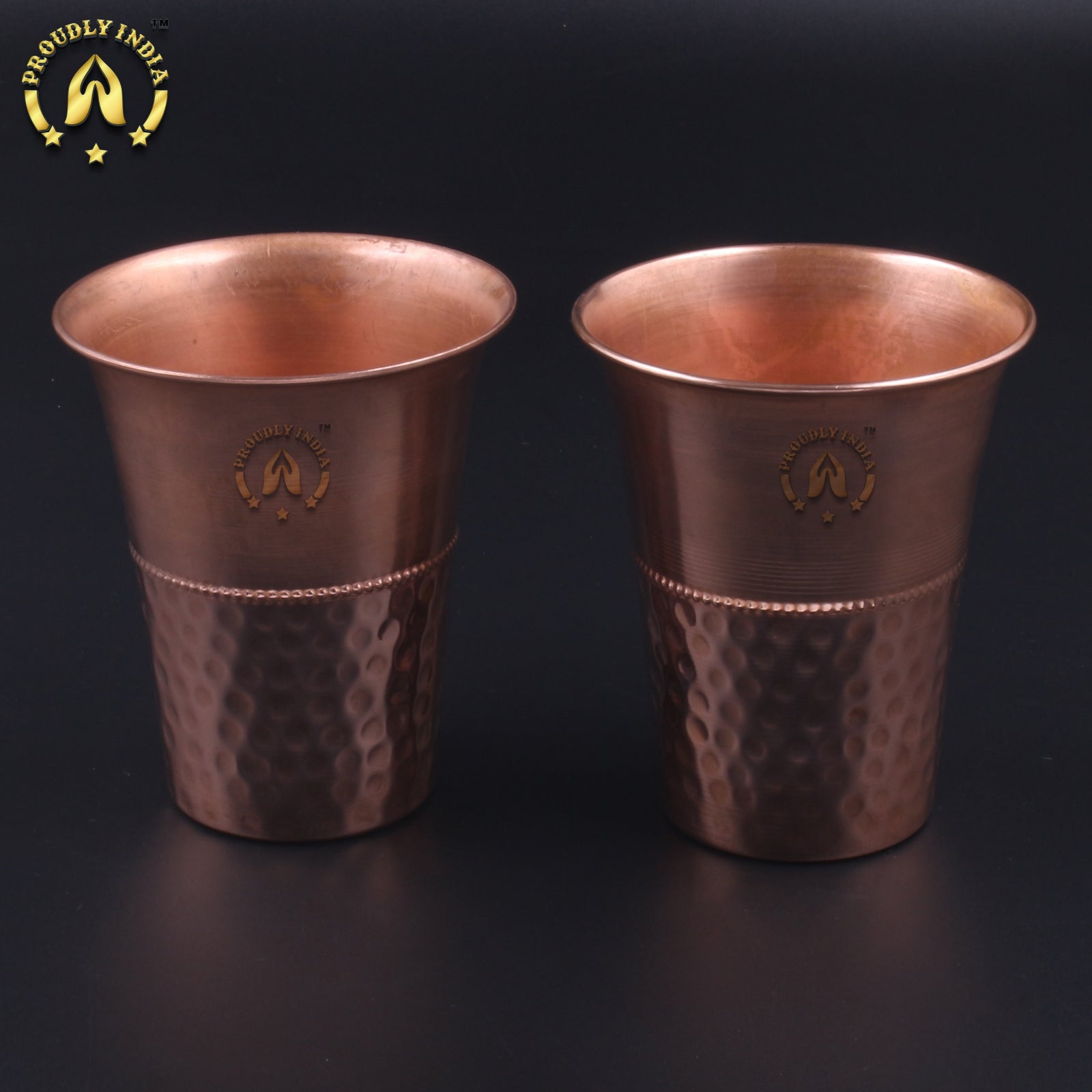 Copper 2 Hammered Embossed Glass
