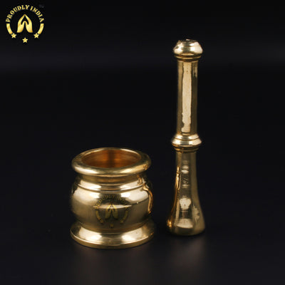 Brass Handcrafted Mortar And Pestle