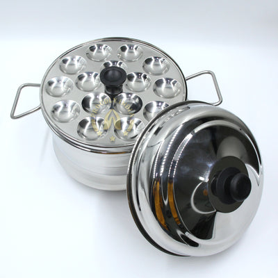 Stainless Steel Idly Steamer 3 Idli Plates