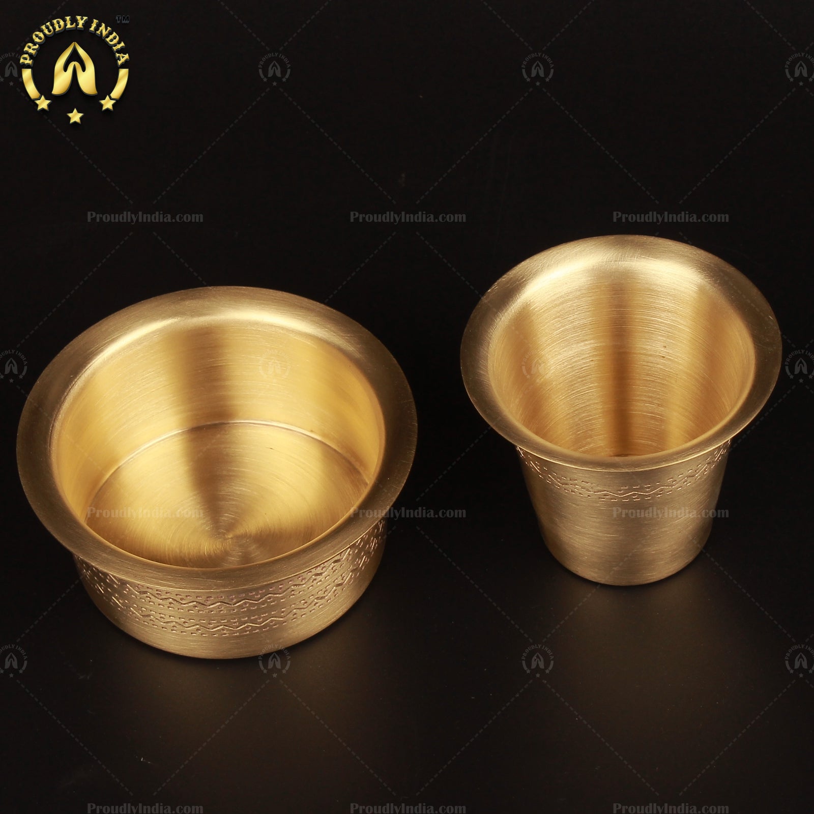 Etched Brass Dabara Matte Finish