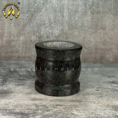 4 Inch Deep Granite Mortar Pestle | idikallu | Khalbatta | Molcajete