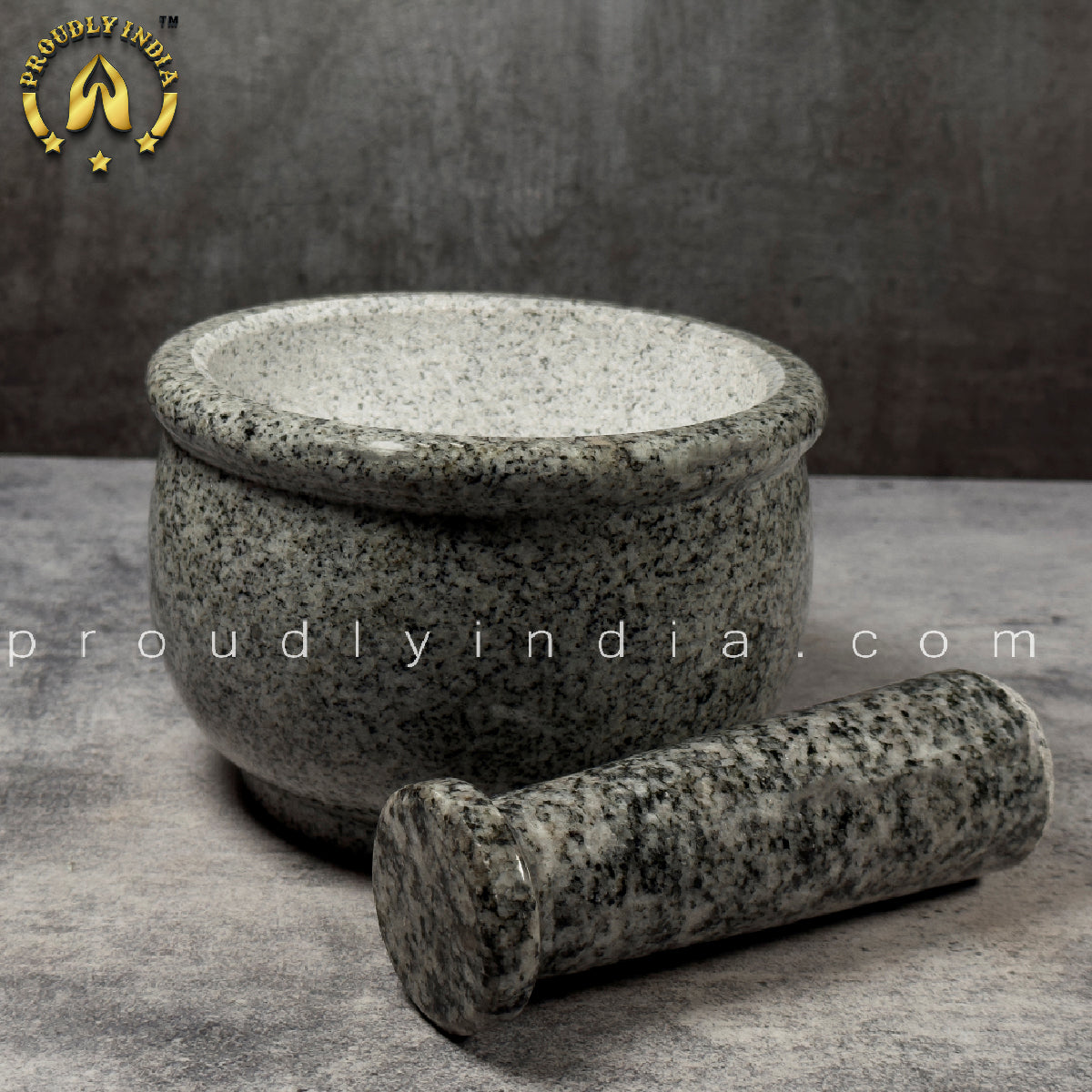 6 Inch Marble Mortar & Pestle | Khalbatta | Idikallu | Molcajete