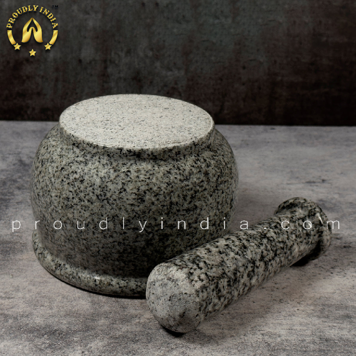 6 Inch Marble Mortar & Pestle | Khalbatta | Idikallu | Molcajete