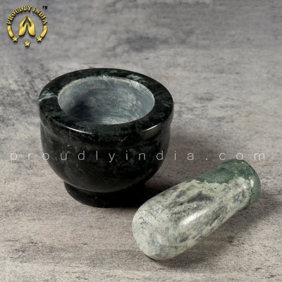 3 Inch Granite Mortar Pestle | idikallu | Khalbatta | Molcajete