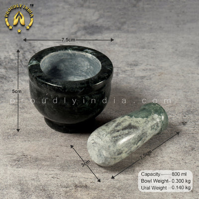 3 Inch Granite Mortar Pestle | idikallu | Khalbatta | Molcajete