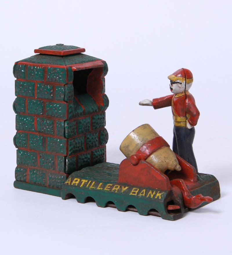 Iron Antique Artillery Money Piggy Bank