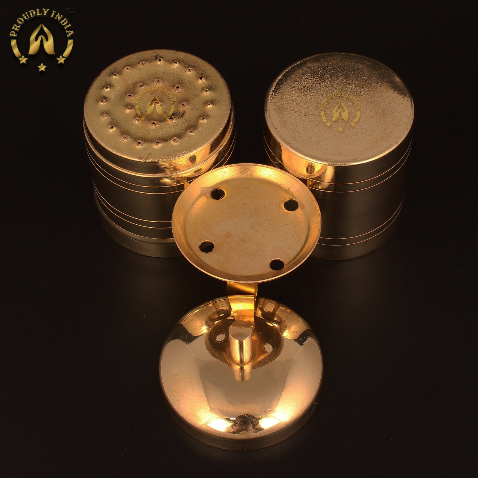 Brass 4 Cup Coffee Filter With 4 Dabara