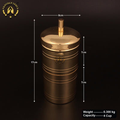 Brass 4 Cup Coffee Filter With 4 Dabara