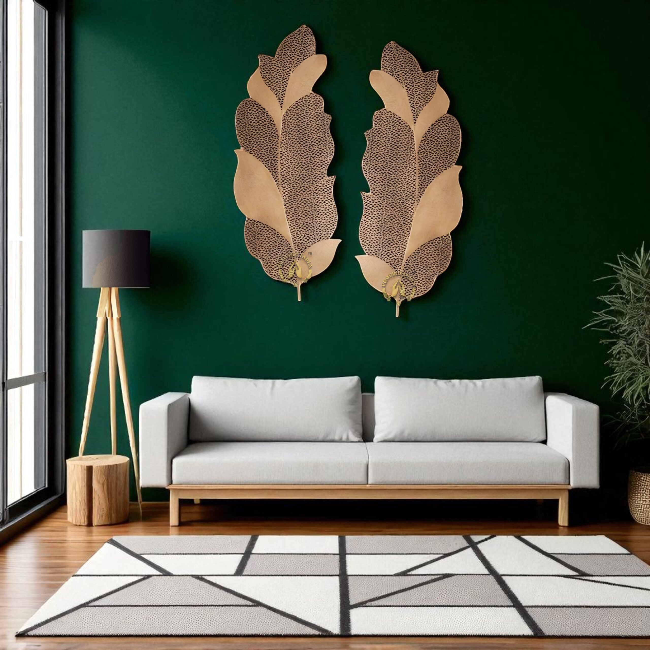 Savannah Shadows Dual Feather Wall Art