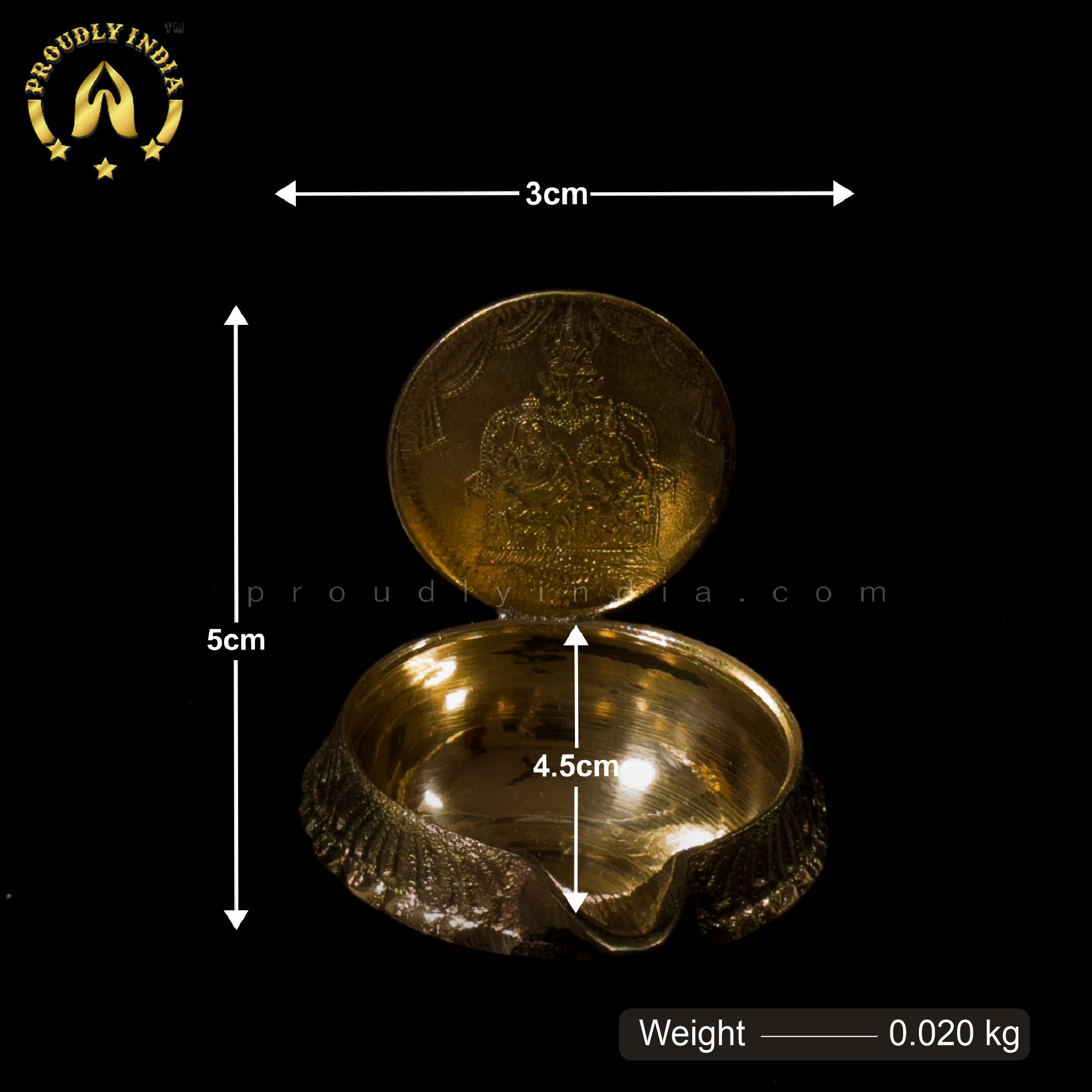 12 Kubera Lakshmi Deepam Oil Lamp with 12 Brass Coins