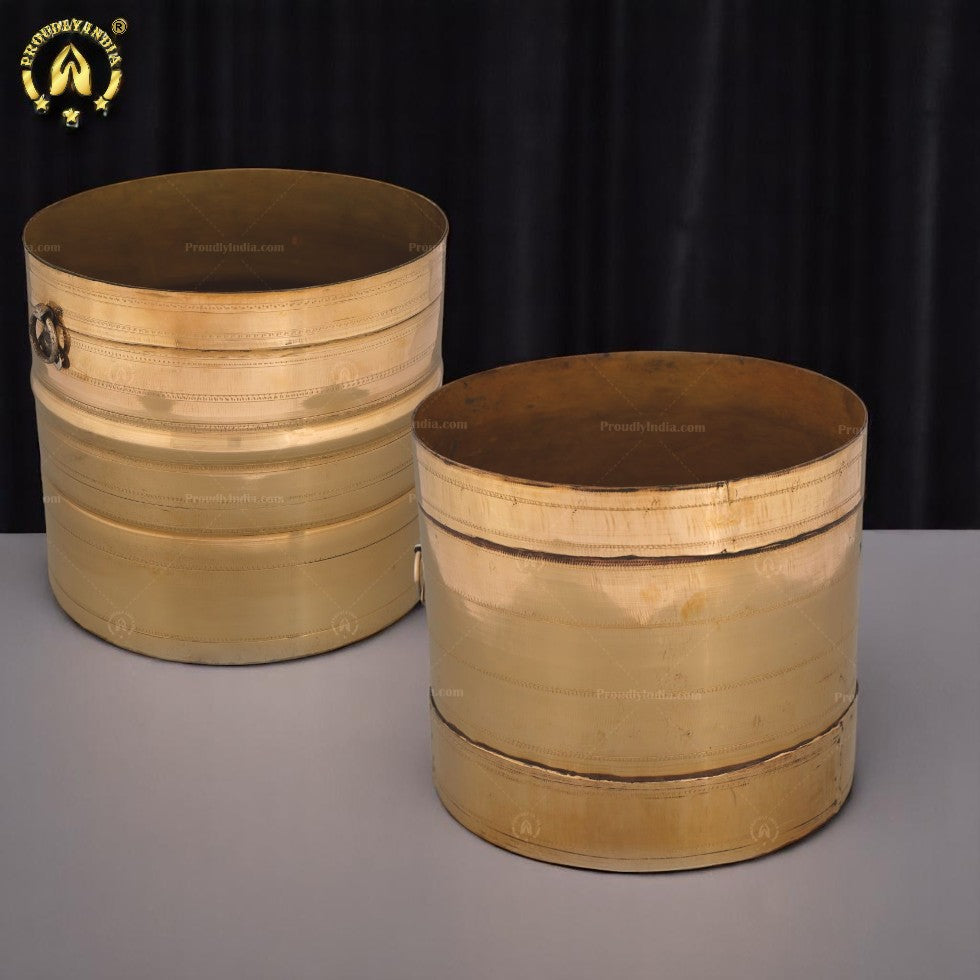 Set of 2 Brass Para | Rice Measuring | Kerala Wedding Para | Marakkal
