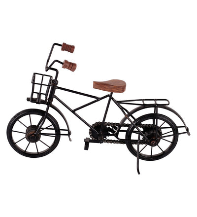 Brown & Black Wood & Metal Vintage Cycle Showpiece