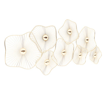 Golden Ripple Bloom Wall Art