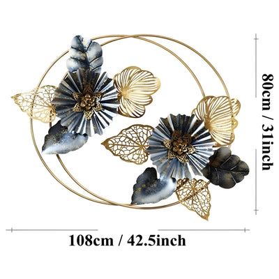 Regal Bloom Harmony Iron Wall Art