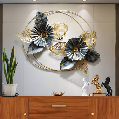 Regal Bloom Harmony Iron Wall Art