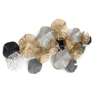 Monochrome Mirage Metallic Disc Wall Art