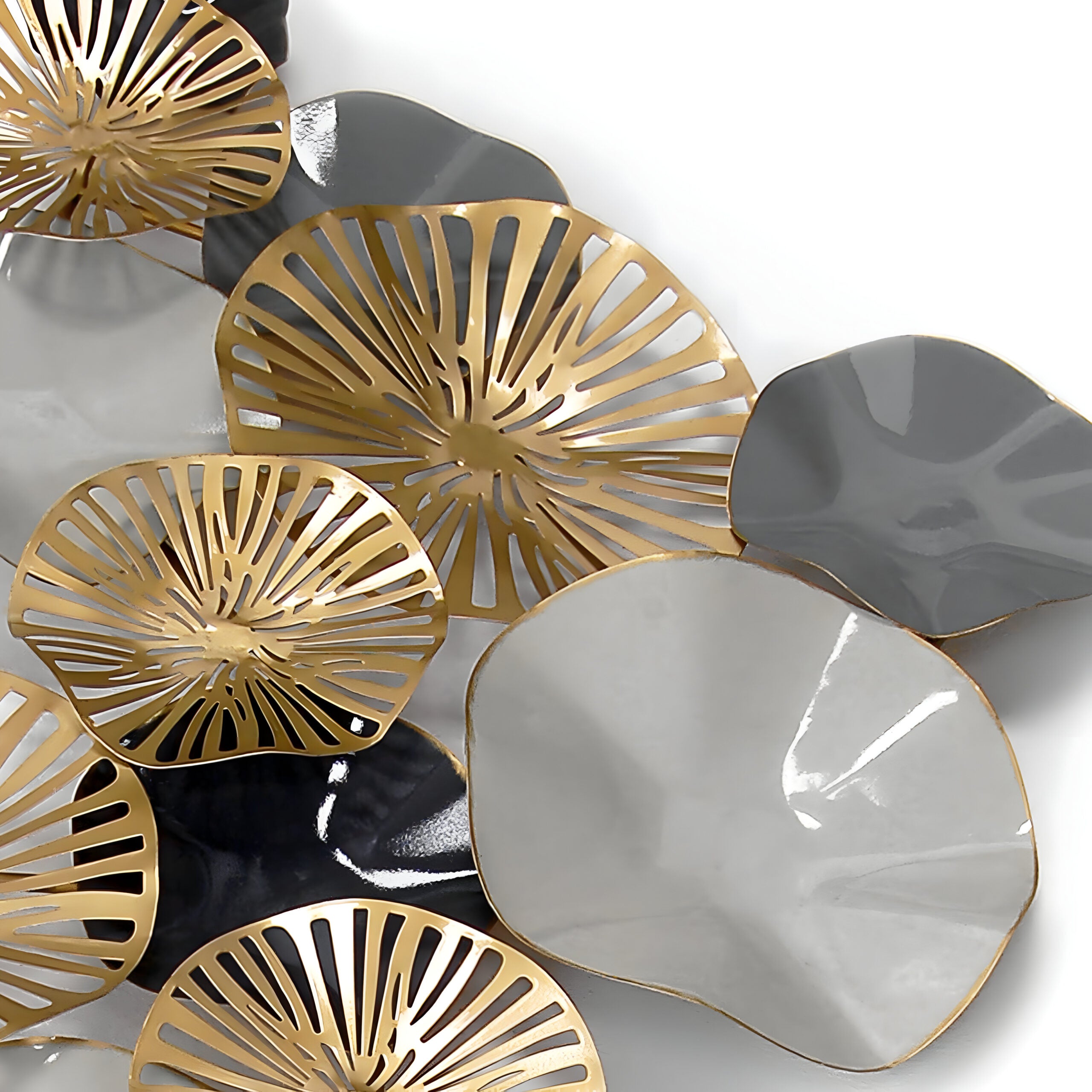 Monochrome Mirage Metallic Disc Wall Art