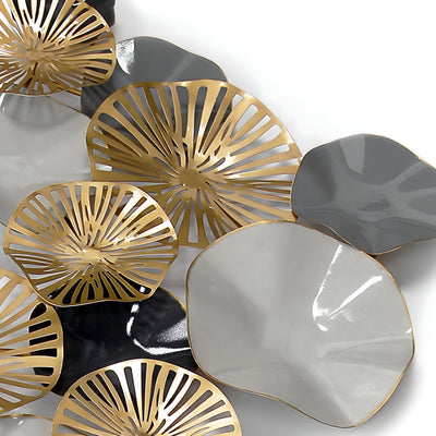 Monochrome Mirage Metallic Disc Wall Art