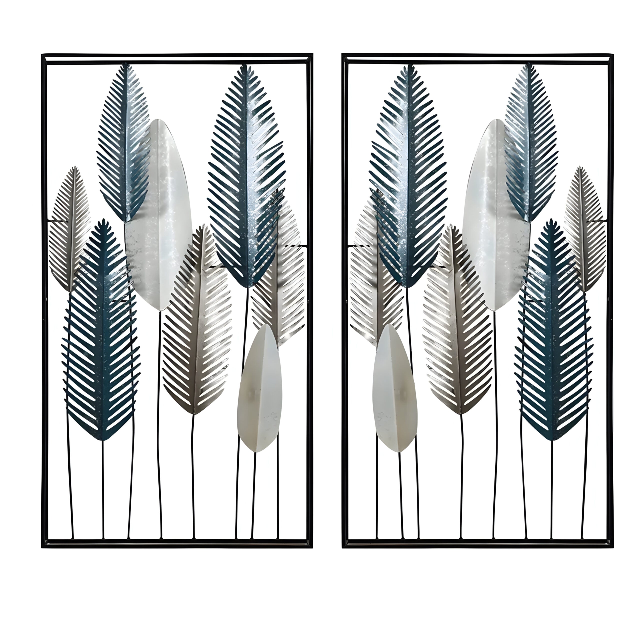 Set of 2 Urban Palm Elegance Wall Mural