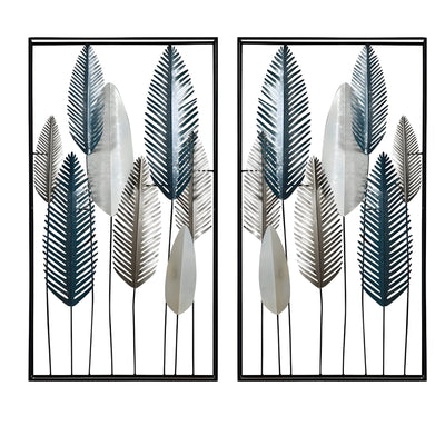 Set of 2 Urban Palm Elegance Wall Mural