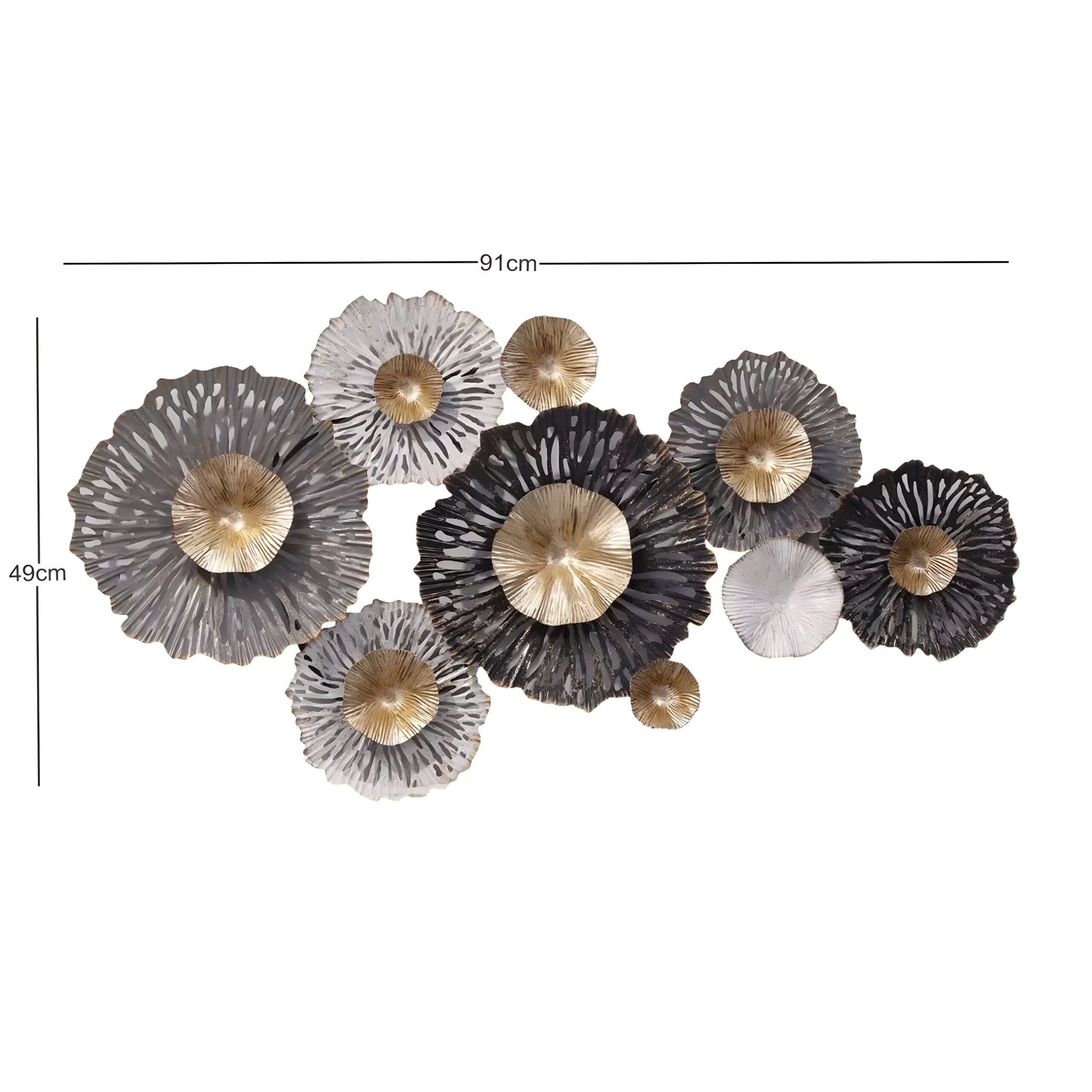 Black & White Twilight Bloom Trail Floral Wall Art