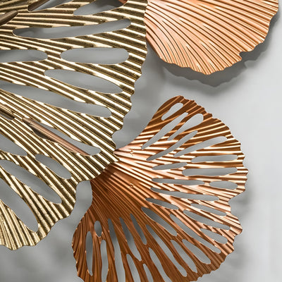 Copper Petal Rhapsody Metal Wall Art