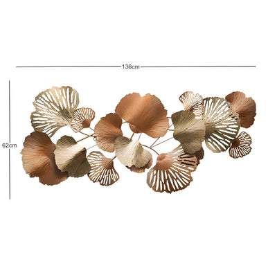 Copper Petal Rhapsody Metal Wall Art
