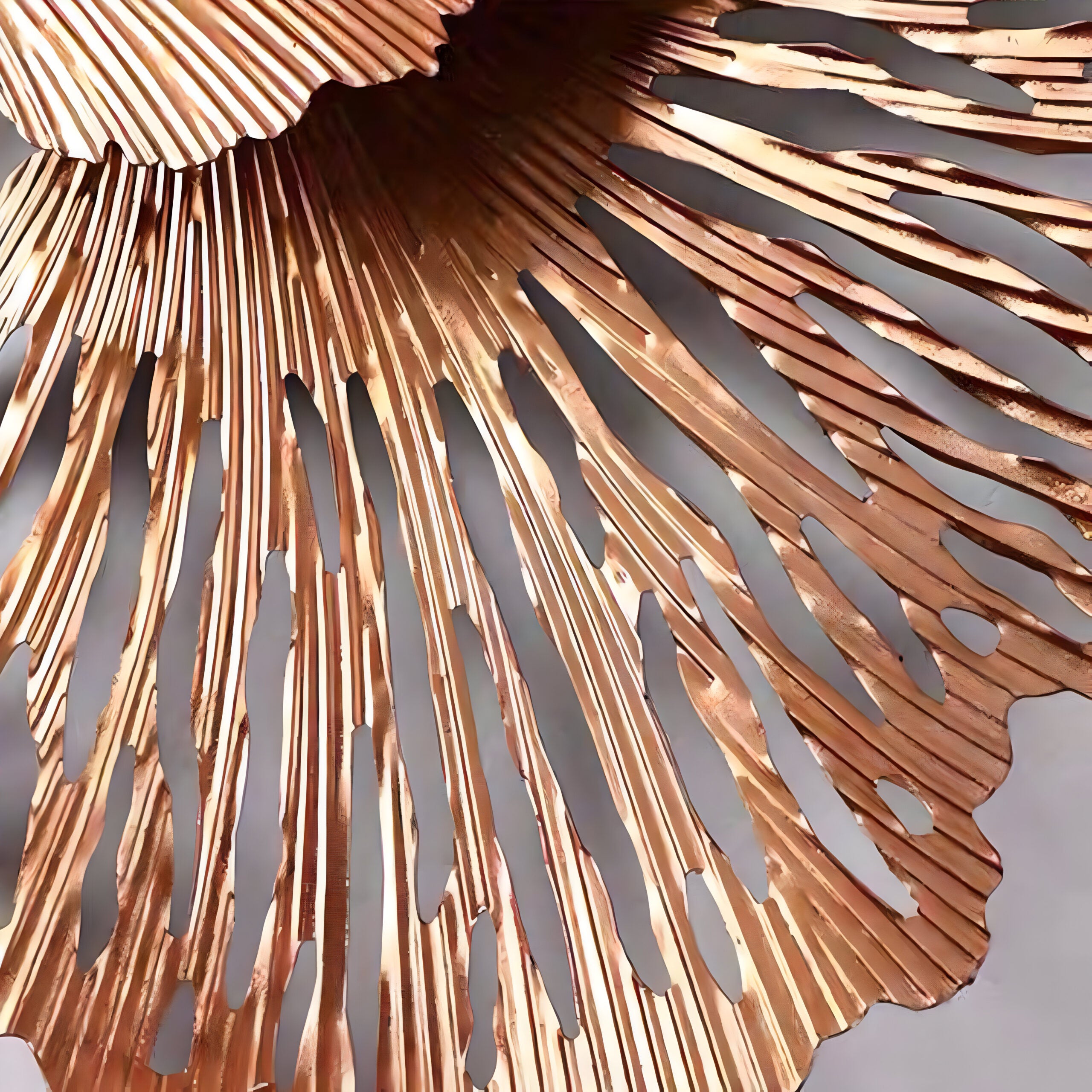 Copper Petal Rhapsody Metal Wall Art