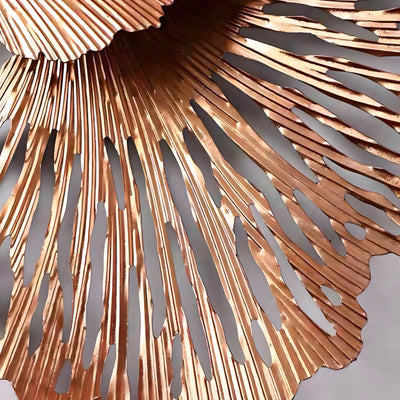 Copper Petal Rhapsody Metal Wall Art