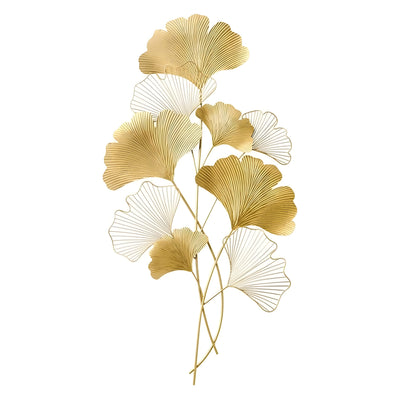 Golden Ginkgo Grace Metal Wall Mural