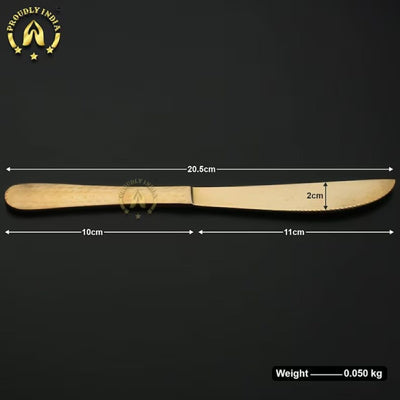 Set of 4 Brass Butter Knife