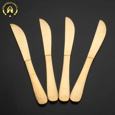 Set of 4 Brass Butter Knife