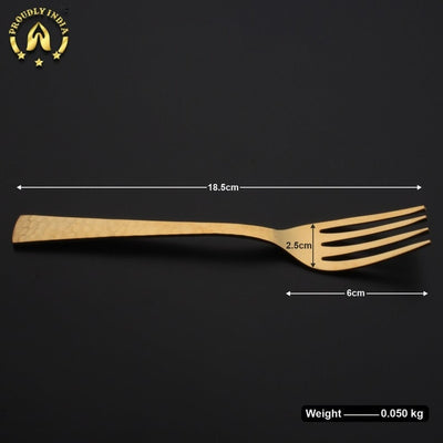 Set of 6 Brass Forks