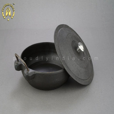 Mini Cast Iron Casserole Kadai with Lid – Serve & Cook