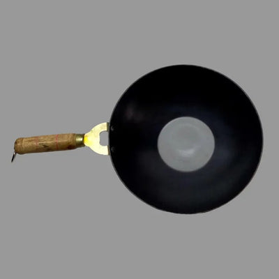 Chinese Kadai With Wooden Handle
