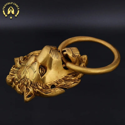 Vintage Brass Lion Door Knocker