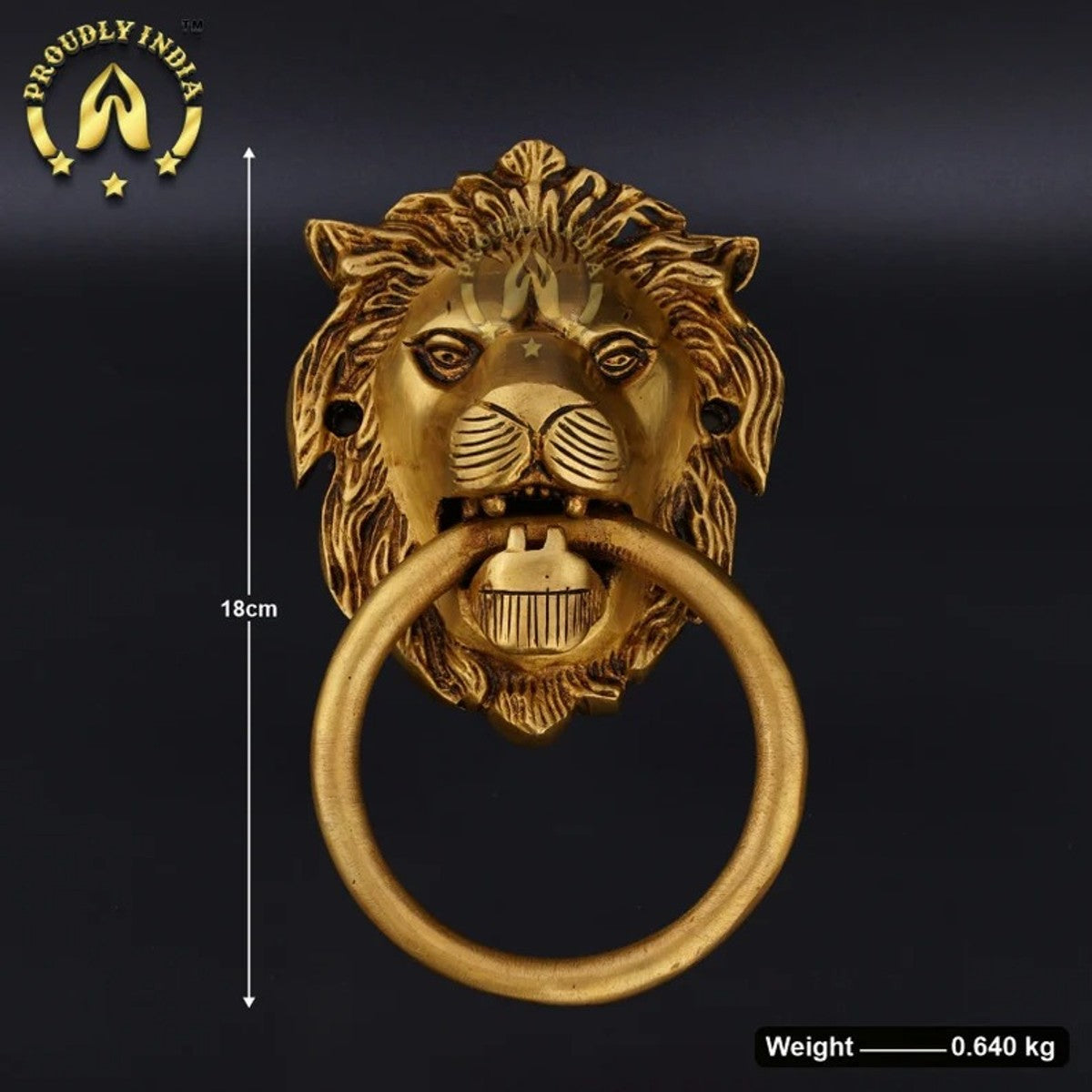 Vintage Brass Lion Door Knocker