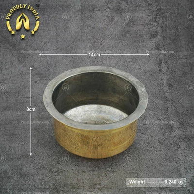 Set of 5 Brass Pot with Tin Lining | Vena Vessel