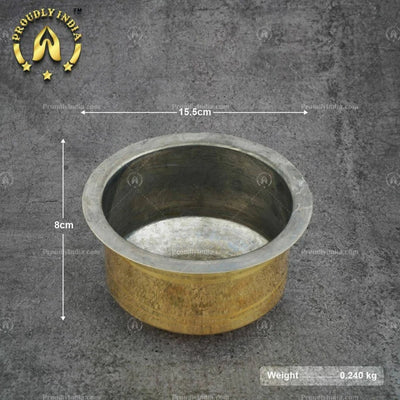 Set of 5 Brass Pot with Tin Lining | Vena Vessel