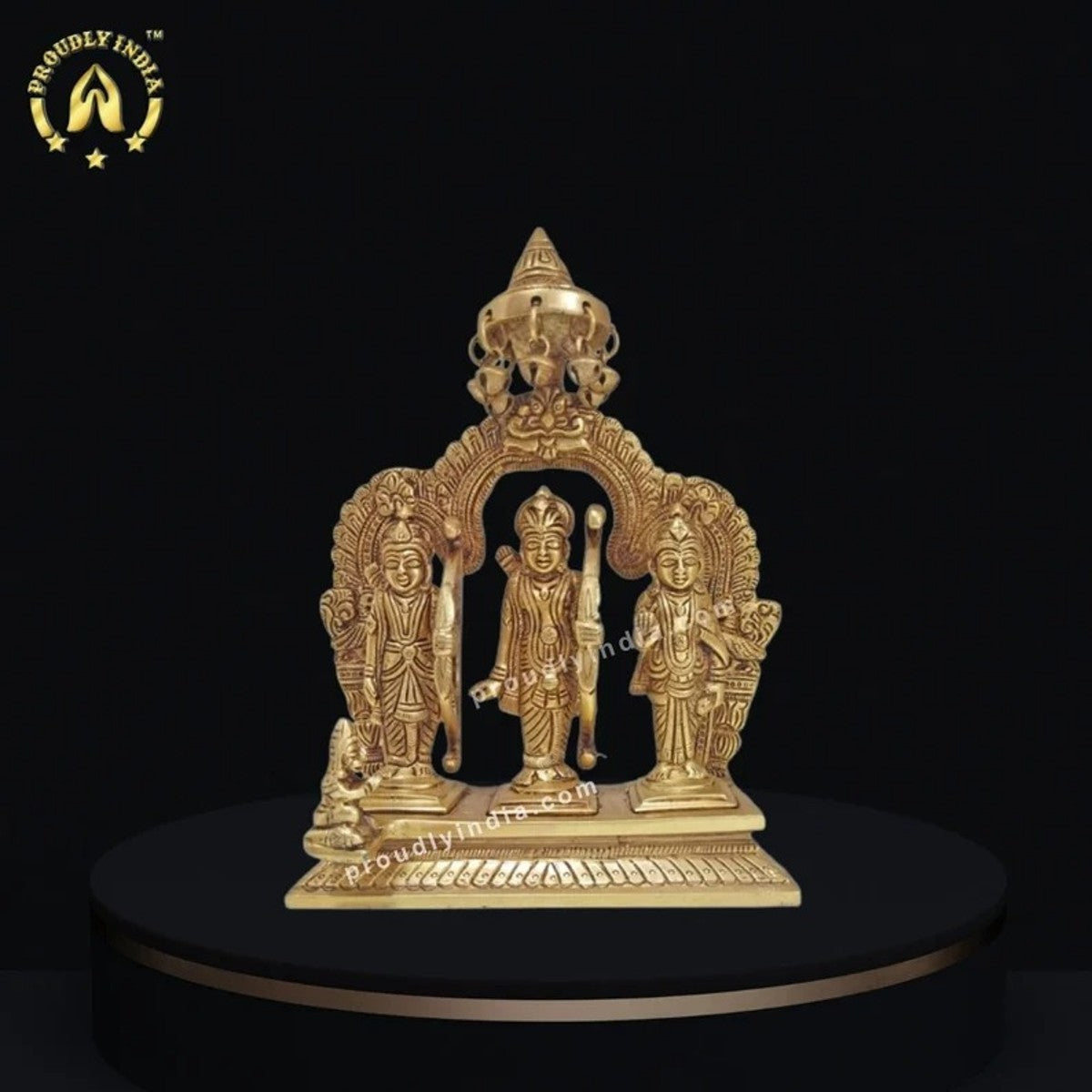 Exquisite 9.2 Inch Brass Ram Darbar Idol