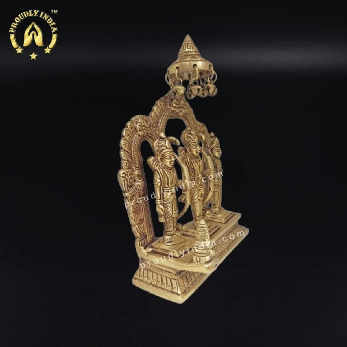 Exquisite 9.2 Inch Brass Ram Darbar Idol
