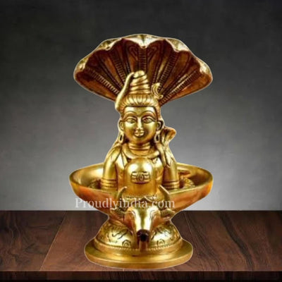 Buy 7.6 Brass Shivling Idol, Sheshnag Shiv Ji Om Namah Shivaya